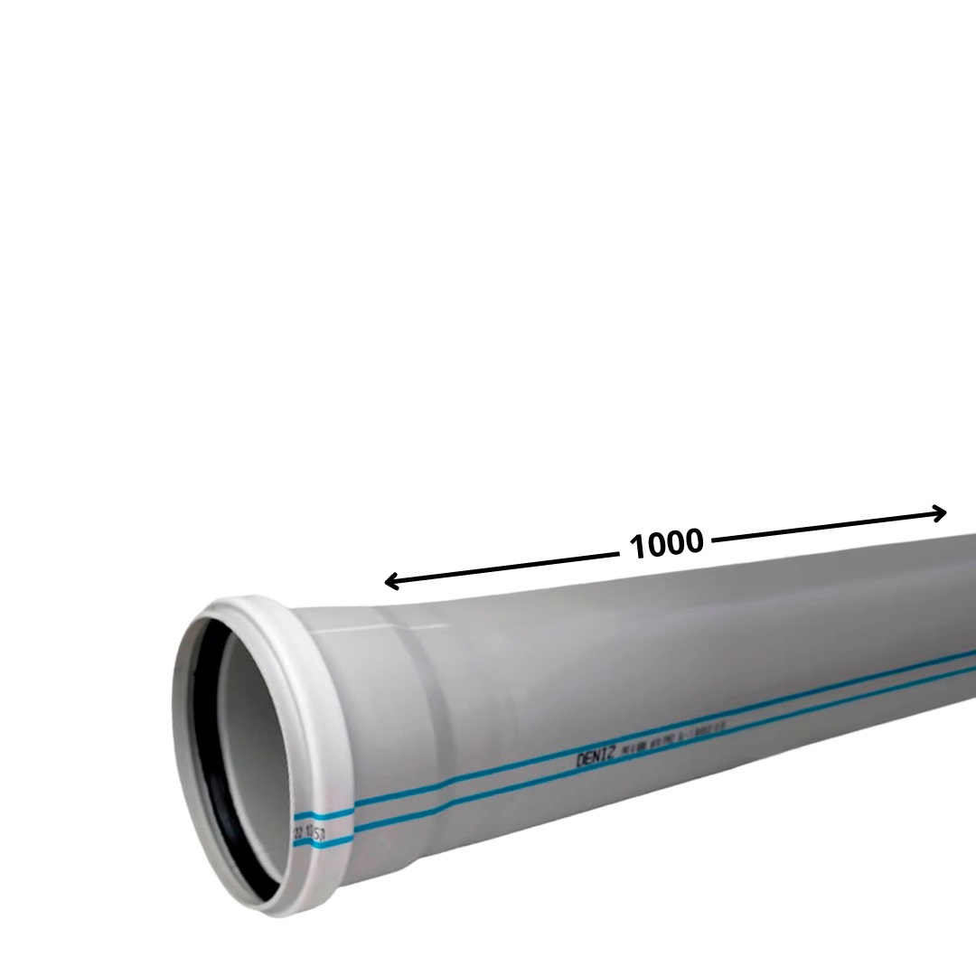 Труба канализационная ПВХ 100*1000*2,2 мм Deniz (Код: 120-050-001-001-013)