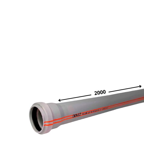 Труба канализационная ПВХ 50*2000*3,2 мм Deniz 