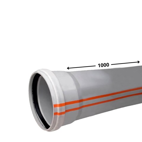 Труба канализационная ПВХ 150*1000*4 мм Deniz